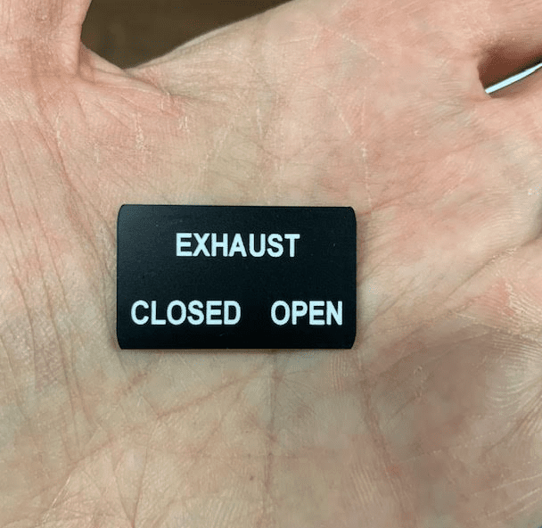 Custom Double Switch Label for Car, RV, Boat, Plane