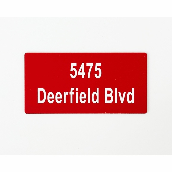 Custom Engraved Address Sign Label With Adhesive Back 3x1.5