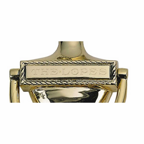 Custom Engraved Brass Door Knocker with Viewer