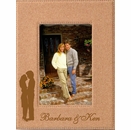 Custom Engraved Cork Picture Frame With Romantic Couple
