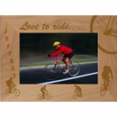 Custom Engraved Love to Ride Bike Picture Frame - Personalized Picture Frame For Bicycle Riders