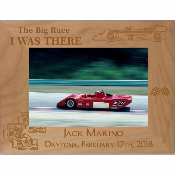 Custom Engraved Personalized Picture Frame for Car Race Photos