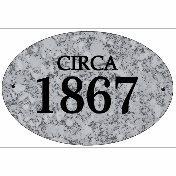 CIRCA Sign Faux Granite Stone