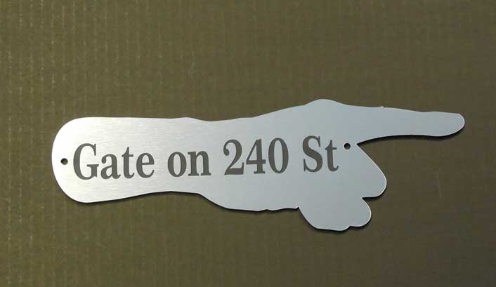 Custom Hand Shape Directional Sign With Pointing Finger