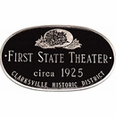 Custom Historical Plaque With Street Scene Image - Historic District or Landmark Circa or Built Sign