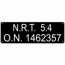 Custom Hull ID Plaque For Official Number and Tonnage - Canada, UK, BVI Registry