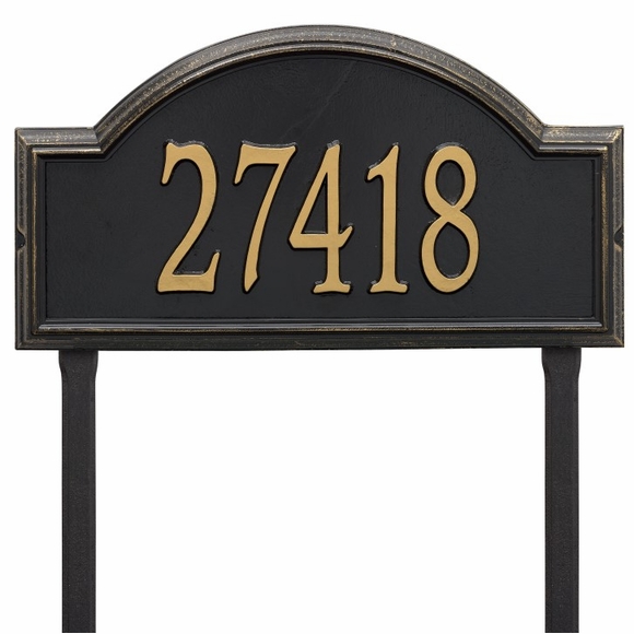 Custom Large Address Plaque with Lawn Mount Stakes