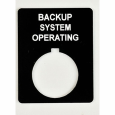 Custom Legend Plate for 22mm Push Buttons, Selector Switches or Indicators