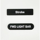 Custom Light Bar and Strobe Light Switch Label (J0694) | Comfort House