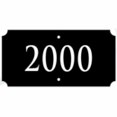 Custom Metal Address Number Sign With Vertical Holes For Post Mount