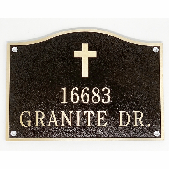 Custom Metal Plaque With Cross