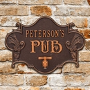 Custom Pub Plaque With Your Name, Decorative Beer Tap, And Bottle Opener