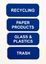 Custom Recycling and Trash Container Labels