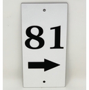 Custom Reflective Address Plaque - Small Vertical House Number Sign For Post Mount With Arrow Option