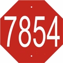 Custom Stop Sign Shape House Number Plaque - Octagon Address Sign