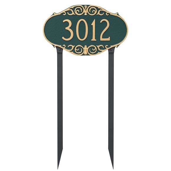Custom Street Number Sign Lawn Mounted Address Plaque