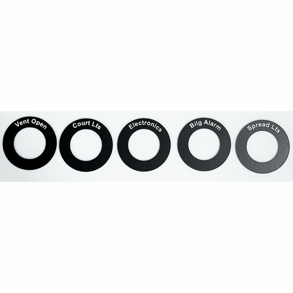 Custom Toggle Switch Label for Boat, Car, Plane, RV, etc. Set of 5