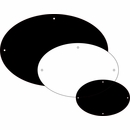 Cut To Size Oval or Round Plastic Sheet - Black or White