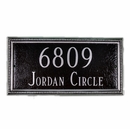 Decorative Address Sign With Two Lines and Beaded Border - For Wall or Optional Lawn Mount