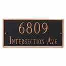 Decorative Home Address Plaque With Two Lines - For Wall or Optional Lawn Mount