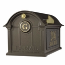 Mailbox with Door Monogram and Street Number Address On Sides