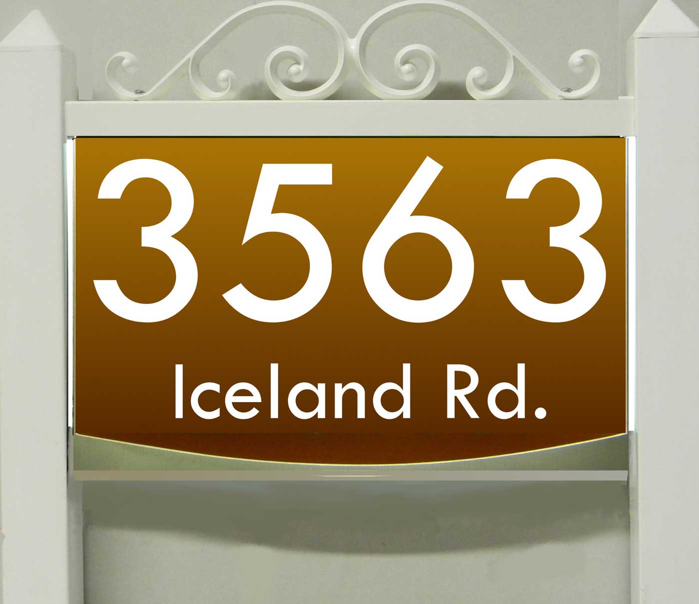 LED Lighted Yard Address Sign Choose 120V, Low Voltage, or Solar