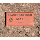 Devoted Companion Engraved Dog Memorial Brick With Paw