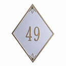 Diamond Shape House Number Plaque - Metal Address Sign - Choose Your Color