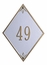 Diamond Shape House Number Plaque - Metal Address Sign - Choose Your Color