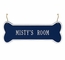 Dog Name Sign That Hangs On Crate - Custom Bone Shape Plaque