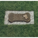 Dog Headstone - Bronze Bone Shape Memorial