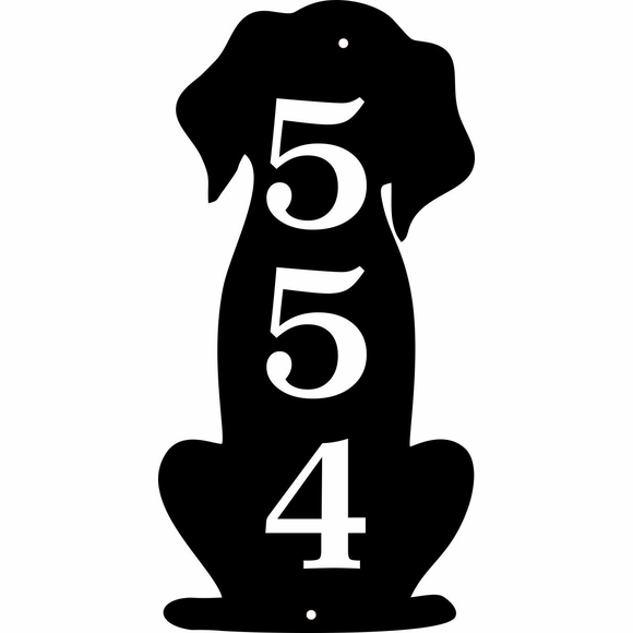 Dog Silhouette Address Sign