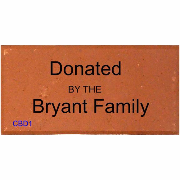 Donated By Engraved Brick Personalized Donation Brick