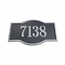 Double Arch Address Plaque - Choose Aluminum or Brass Metal