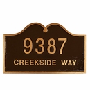 Double Arch Home Address Sign - Decorative House Number Plaque - Choose Your Color