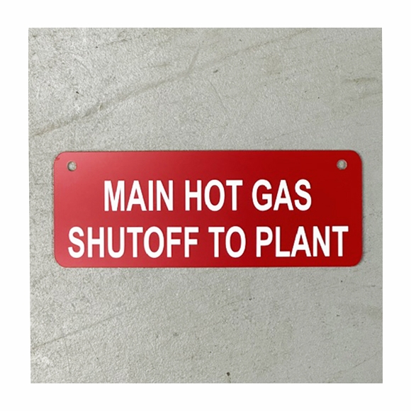 Double Sided Main Shutoff Sign | Custom Plaque