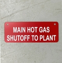 Double Sided Main Shutoff Sign | Custom Plaque