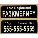 Drone Registration Stickers - Not A Decal - Customized ID Tags Set with FAA Number and If Lost Call Phone Number