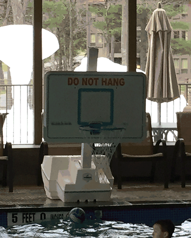 Pool Basketball Set With Vinyl Coated Stainless Steel Rim For