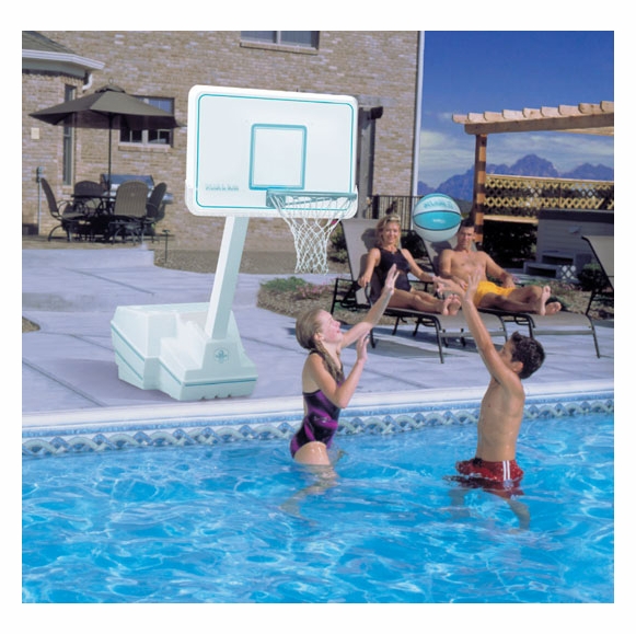Pool Basketball Set With Vinyl Coated Stainless Steel Rim For