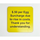 Egg Surcharge Sign