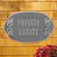 Decorative Metal Plaque - Personalized Sign For House Address, Business Name, Private Estate, or Custom Wording