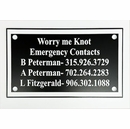 Emergency Contact Sign - Small Custom Plaque