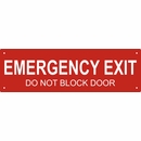 Emergency Exit Do Not Block Door Sign