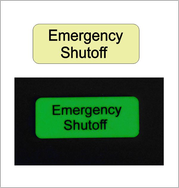 Custom Glow in the Dark Nameplate Labels