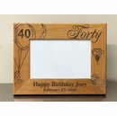 Engraved 40th Birthday Picture Frame