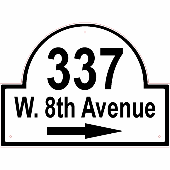 Engraved Address Sign Custom House Number Plaque