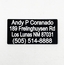 Engraved Name, Address, Identification Label Plate