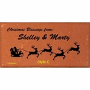 Engraved Christmas Brick With Santa's Sleigh