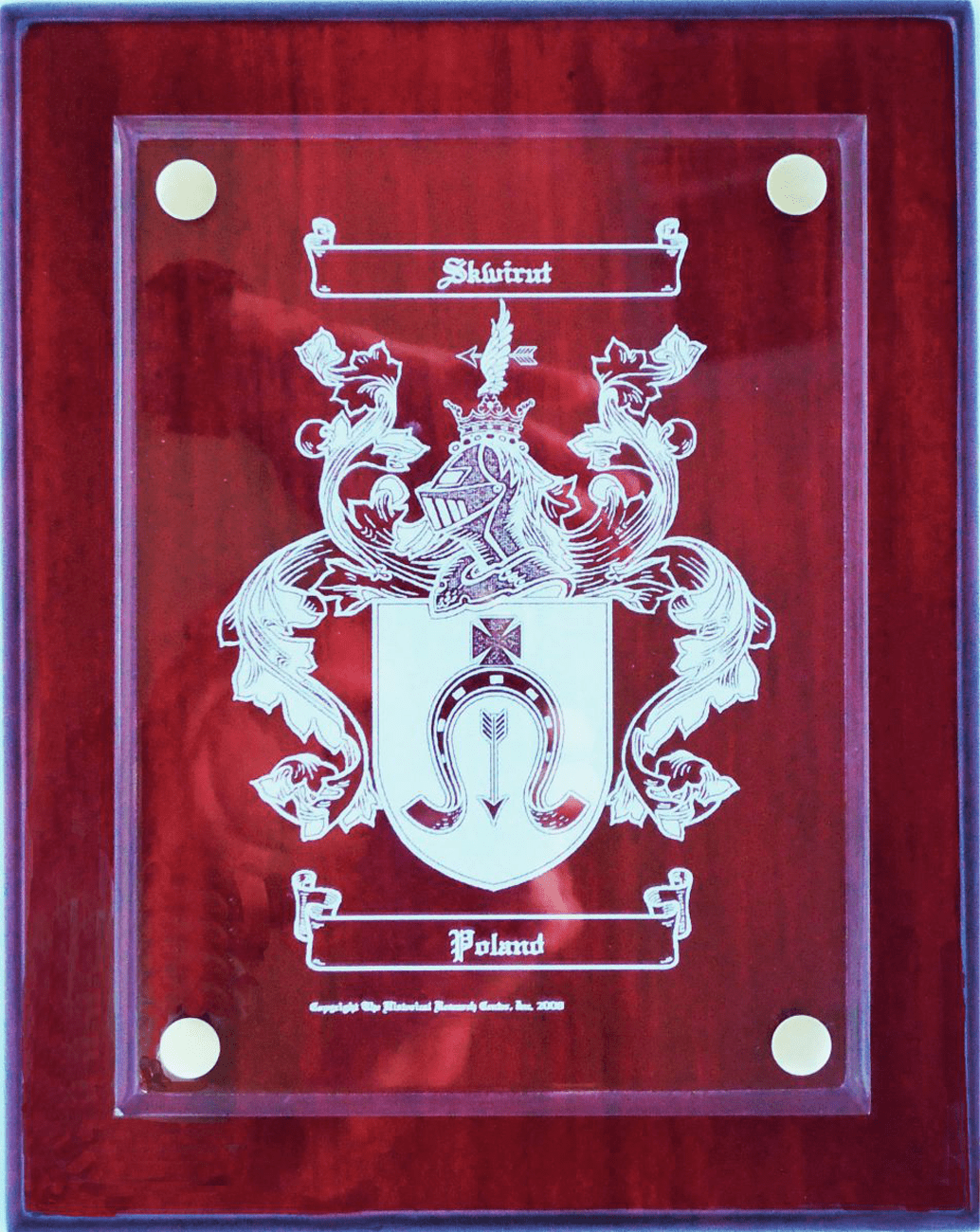 Engraved Coat of Arms Plaque